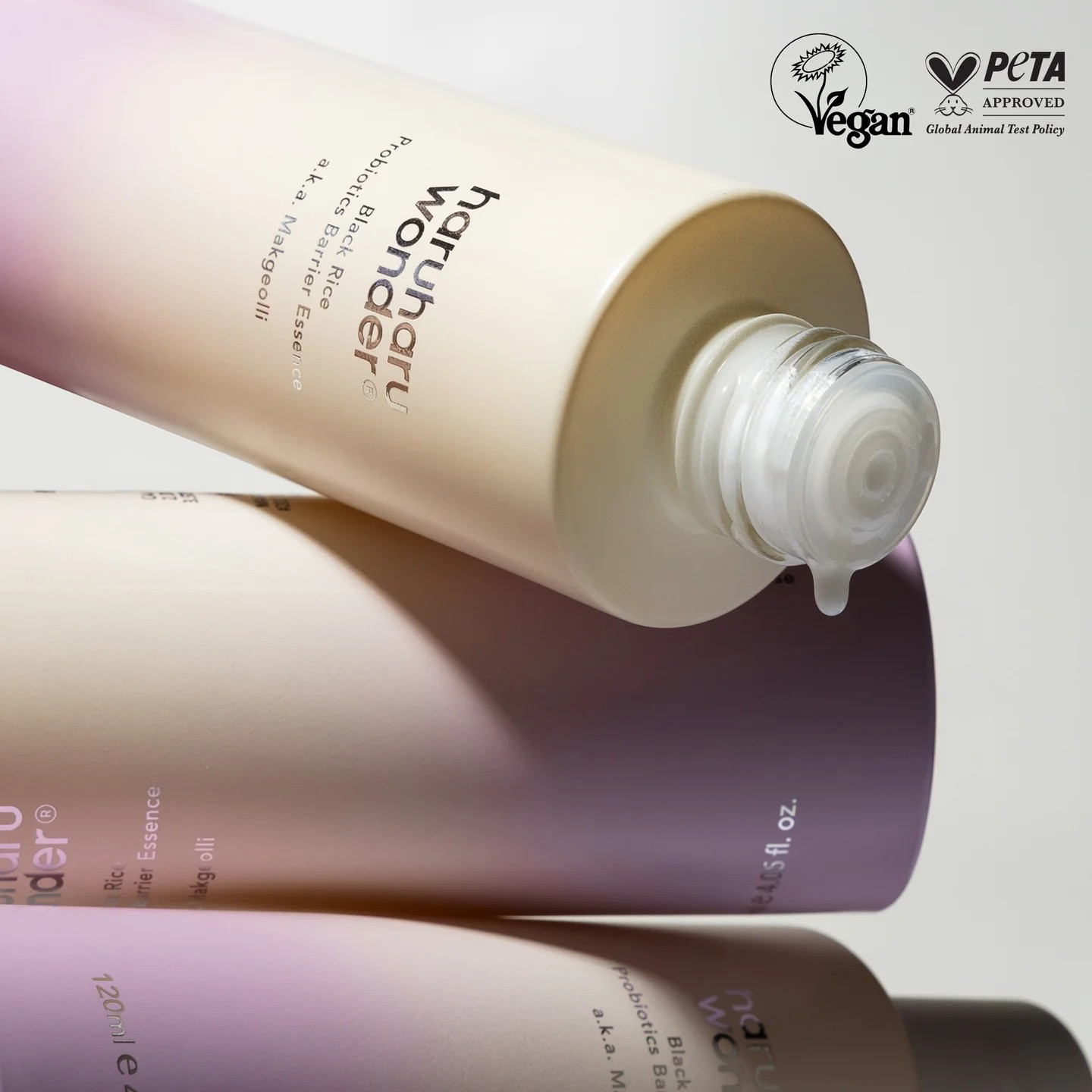 Haruharu Wonder Black Rice Probiotics Barrier Essence 120ml (a.k.a.
Makgeolli Essence)