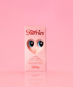 Furriky Glow Pink Furry Pouch Keyring