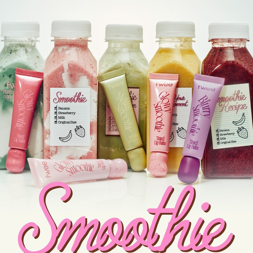 FWEE GLOWY SMOOTHIE TINTED LIP BALM ROSE BOOST (0.4 oz)